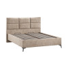 Кровать с ПМ «Делана», 160, Микровелюр Wellmart Dark Beige  (с подъемным механизмом)