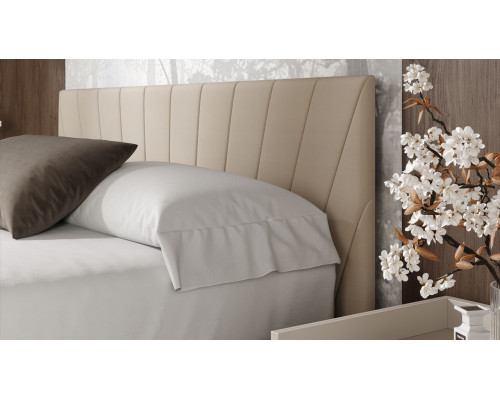 Кровать без ПМ «Эвори» 140 тип 1 (без подъемного механизма), велюр Confetti Cream