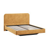 Кровать без ПМ «Тиффани» 160 Тип 1 (без подъемного механизма), микровелюр Wellmart Yellow
