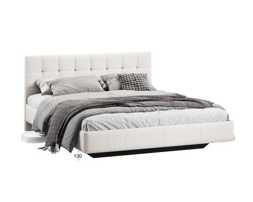 Кровать без ПМ «Эмма» 160 Тип 1 (без подъемного механизма), велюр светлый