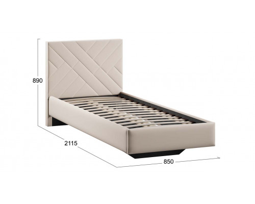 Кровать без ПМ «Кевия» 80 тип 1 (без подъемного механизма), Велюр Confetti Cream