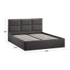 Кровать с ПМ «Стелла» тип 1,1600 (с подъемным механизмом), Велюр Графит