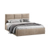 Кровать с ПМ «Стелла» 140 Тип 1 (с подъемным механизмом), микровелюр Wellmart Dark Beige