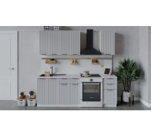 Кухонный гарнитур «Кимберли» длиной 160 см, белый, сноу
