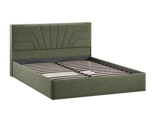 Кровать с ПМ «Пандора» 160 Тип 1 (с подъемным механизмом), Микровелюр Jercy Deep Green