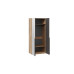 Шкаф для одежды (580) с 1 глухой и 1 зеркальной дверями «Порто», Яблоня Беллуно, Графит софт