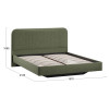 Кровать без ПМ «Тиффани» Тип 1 (без подъемного механизма), микровелюр Jercy Deep Green