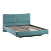 Кровать без ПМ «Пандора» 160 Тип 1 (без подъемного механизма), Микровелюр Wellmart Indigo