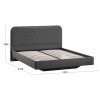 Кровать без ПМ «Тиффани» 140 Тип 1 (без подъемного механизма), микровелюр Jercy Graphite