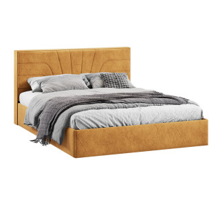 Кровать с ПМ «Пандора» 160 Тип 1 (с подъемным механизмом), Микровелюр Wellmart Yellow