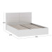 Кровать без ПМ «Тесса» тип 2 ,1600 (без подъемного механизма), Белый Жемчуг, Белый глянец