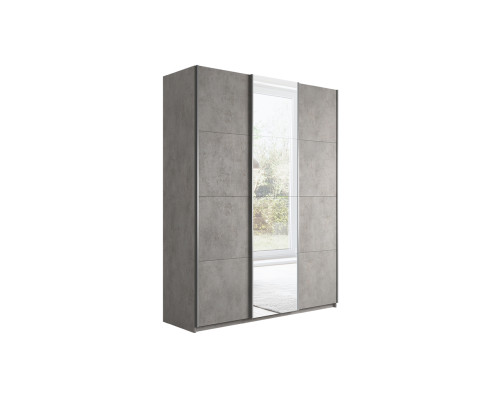 Шкаф-купе 3-х дверный «Траст» -1800, бетон, бетон, зеркало, бетон