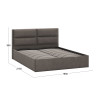 Кровать с ПМ «Глосс» 160 Тип 1 (с подъемным механизмом), микровелюр Wellmart Latte
