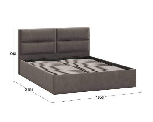 Кровать с ПМ «Глосс» 160 Тип 1 (с подъемным механизмом), микровелюр Wellmart Latte Кровать с ПМ «Глосс» 160 Тип 1 (с подъемным механизмом), микровелюр Wellmart Latte