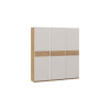 Шкаф-купе 2092 с 3 глухими дверями «Оскар Скания», ручка белая, дуб крафт золотой, кашемир, кашемир сатин