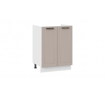 Шкаф напольный с двумя дверями (под накладную мойку) «Лорас»,Белый/Холст латте