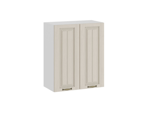 Шкаф навесной 600 c двумя дверями «Лина», Белый, Крем