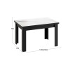 Стол раздвижной «Хьюстон» тип 2, черный, белый мрамор