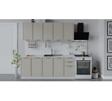 Кухонный гарнитур «Белладжио» длиной 200 см,белый, софт панакота
