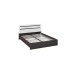 Двуспальная кровать «Фьюжн», 1600, Белый глянец, Венге Линум