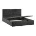 Кровать с ПМ «Пандора» 160 Тип 1 (с подъемным механизмом), Микровелюр Wellmart Graphite
