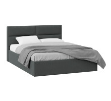 Кровать с ПМ «Глосс» тип 1, 1600 (с подъемным механизмом) с заглушиной, велюр графит