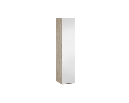 Шкаф для белья с 1 зеркальной дверью правый «Эмбер», баттл рок/серый глянец