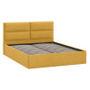 Кровать без ПМ «Глосс» 180 Тип 1 (без подъемного механизма), микровелюр Wellmart Yellow