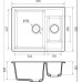 Мойка для кухни GranFest Композит QUADRO 610K