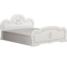 Каролина Кровать 1,4м белый глянец, белый