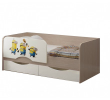 Детская кровать Юниор-12 МДФ Миньоны, 80х160