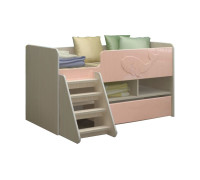 Детская кровать Юниор-3 МДФ, розовый, 70х140