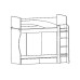 Двухъярусная кровать Бемби МДФ (фасад 3D) (Белый глянец, Дуб Белфорд)