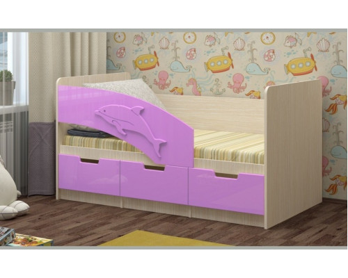 Детская кровать Дельфин-6 МДФ, 80х180