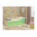 Детская двухъярусная кровать Юниор-10 МДФ, 80х160 (Ясень шимо светлый, Изумруд металлик)