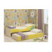 Детская двухъярусная кровать Юниор-10 МДФ, 80х160 (Ясень шимо светлый, Апельсин металлик)