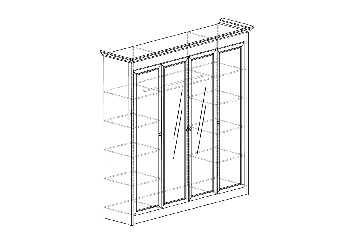шкаф для платья и белья купе 3 х дверный