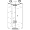 Шкаф угловой Орлеан №837, ясень белый