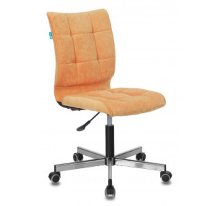 Кресло Бюрократ CH-330M оранжевый Velvet 72 крестов. металл хром