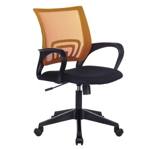 Кресло Бюрократ CH-695N оранжевый TW-38-3 сиденье черный TW-11 сетка/ткань крестов. пластик