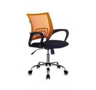 Кресло Бюрократ CH-695NSL оранжевый TW-38-3 сиденье черный TW-11 крестов. металл хром Кресло Бюрократ CH-695NSL оранжевый TW-38-3 сиденье черный TW-11 крестов. металл хром