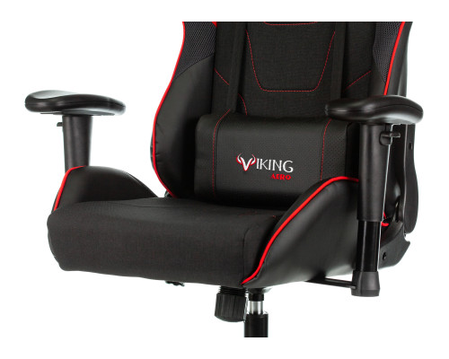 Кресло игровое Zombie VIKING 4 AERO черный/красный текстиль/эко.кожа с подголов. крестов. пластик Кресло игровое Zombie VIKING 4 AERO черный/красный текстиль/эко.кожа с подголов. крестов. пластик