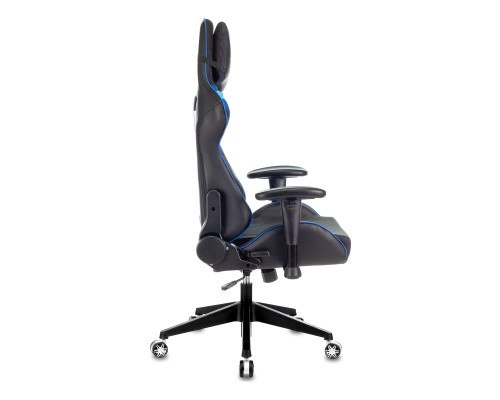 Кресло игровое Zombie VIKING 4 AERO черный/синий текстиль/эко.кожа с подголов. крестов. пластик Кресло игровое Zombie VIKING 4 AERO черный/синий текстиль/эко.кожа с подголов. крестов. пластик