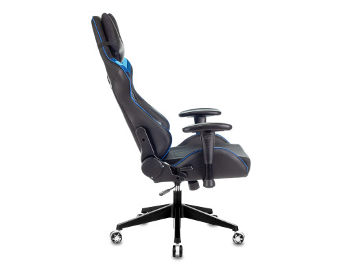 Кресло игровое Zombie VIKING 4 AERO черный/синий текстиль/эко.кожа с подголов. крестов. пластик Кресло игровое Zombie VIKING 4 AERO черный/синий текстиль/эко.кожа с подголов. крестов. пластик