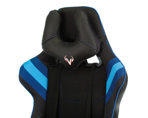 Кресло игровое Zombie VIKING 4 AERO черный/синий текстиль/эко.кожа с подголов. крестов. пластик Кресло игровое Zombie VIKING 4 AERO черный/синий текстиль/эко.кожа с подголов. крестов. пластик