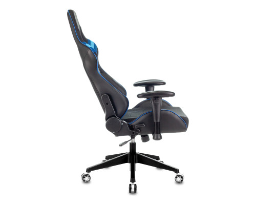 Кресло игровое Zombie VIKING 4 AERO черный/синий текстиль/эко.кожа с подголов. крестов. пластик Кресло игровое Zombie VIKING 4 AERO черный/синий текстиль/эко.кожа с подголов. крестов. пластик