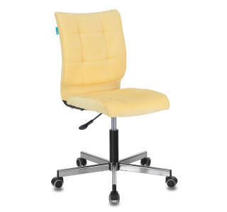 Кресло Бюрократ CH-330M желтый Velvet 74 крестов. металл хром Кресло Бюрократ CH-330M желтый Velvet 74 крестов. металл хром