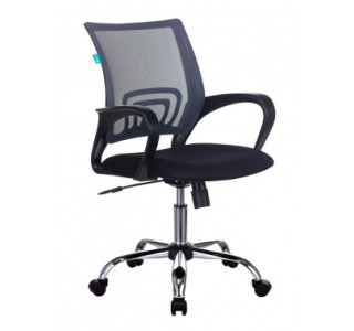 Кресло Бюрократ CH-695NSL темно-серый TW-04 сиденье черный TW-11 сетка/ткань крестов. металл хром