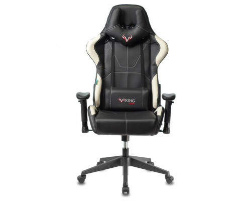 Кресло игровое Zombie VIKING 5 AERO черный/белый эко.кожа с подголов. крестов. пластик Кресло игровое Zombie VIKING 5 AERO черный/белый эко.кожа с подголов. крестов. пластик