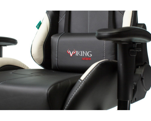 Кресло игровое Zombie VIKING 5 AERO черный/белый эко.кожа с подголов. крестов. пластик Кресло игровое Zombie VIKING 5 AERO черный/белый эко.кожа с подголов. крестов. пластик